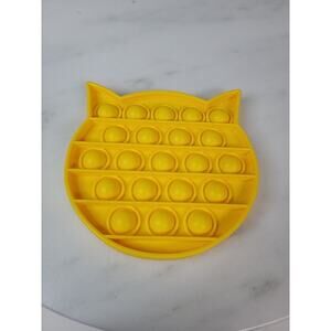 Popit Pop Fidget Toy Push Bubble Sensory Stress Relief Kids Family Yellow Cat